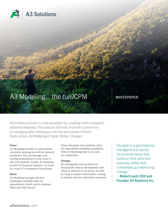 A3 Modeling Whitepaper